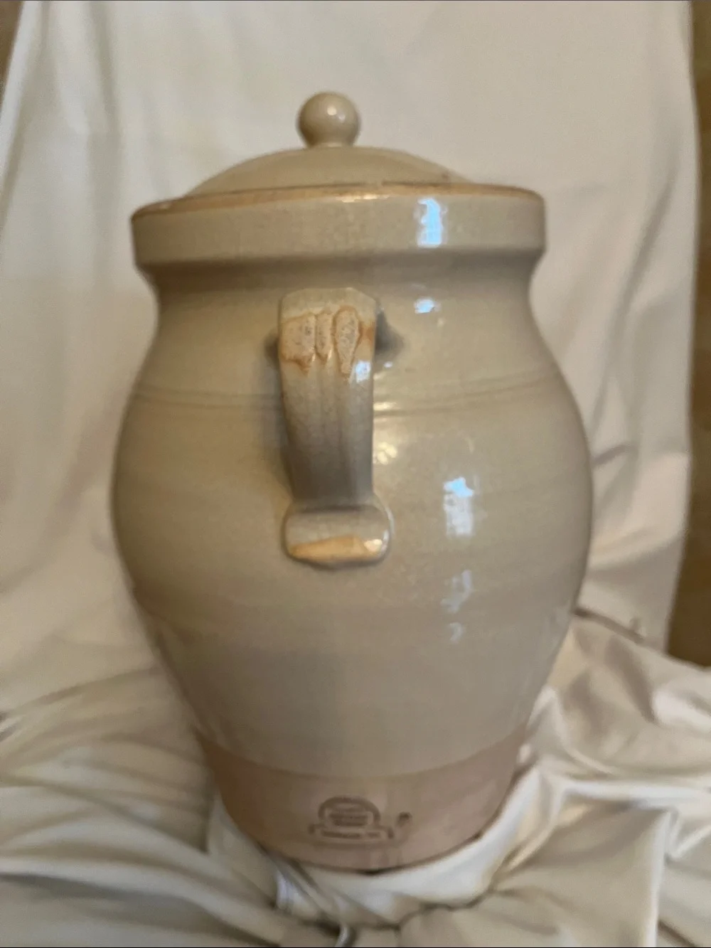 Handmade Glazed Ceramic Jar with Lid